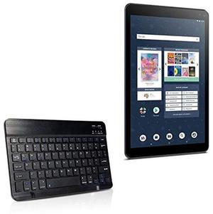 BoxWave Keyboard Compatible with Barnes & Noble Nook Tablet (10.1 in) - SlimKeys Bluetooth Keyboard, Portable Thin with Chiclet-Style Keys - Jet Black