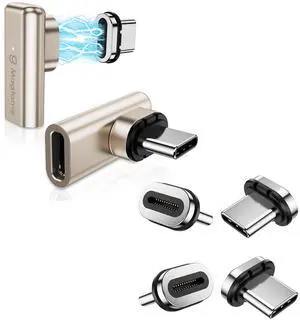240W Magnetic Right Angle Adapter with 24Pin 4Pack Type-C Tips