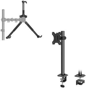 MOUNTUP Single Monitor Desk Mount & Universal Non-VESA Mounting Kit Bundle