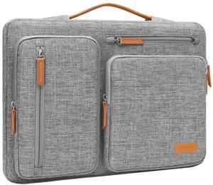 MOSISO 360 Protective Laptop Case 15 inch, 15 inch Laptop Sleeve Compatible with MacBook Air M4 M3 M2 2025 2024 2023, Dell XPS Plus, Side Open Carrying Case with 4 Zipper Pockets&Handle, Gray