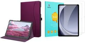 Fintie Case for Samsung Galaxy Tab A9 Plus 11 Inch 2023 Model (SM-X210/X216/X218), Multi-Angle Viewing Smart Stand Back Cover + 9H Tempered Glass Screen Protector