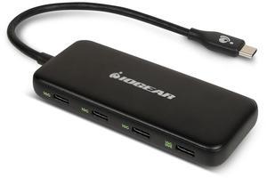 IOGEAR 4 Port USB-C Hub, USB 3.2 Gen 2, 10Gbps, 100W Power Delivery, High Speed Data Transfer, Windows, macOS, GUH3C4C
