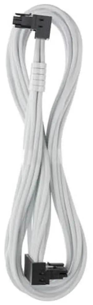 CableMod C-Series Pro ModFlex Sleeved 12V-2x6 12VHPWR 90deg StealthSense PCIe Cable for Corsair Type 5 RMX Shift (Variant B, White)