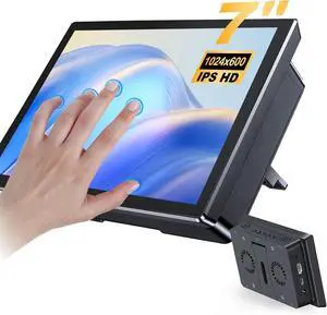 7 Inch Touchscreen for Raspberry Pi,5-Point 1024 * 600 IPS touchscreen Portable Monitor with HDMI Interface Dual-Speaker for Raspberry Pi 5/4B/3B+/3B/B+ Jetson Nano Win11/10/8/7(7" 1024*600-B)