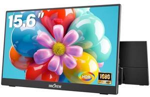 InnoView 15.6'' Portable Monitor for Laptop Built-in 90deg Adjustable Stand Without Bag FHD 1080P USB-C Travel Monitors HDR IPS Portable Laptop Monitor for MacBook PC Xbox PS4/5 Switch (15.6 inch)