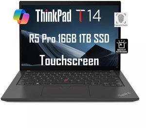 Lenovo ThinkPad T14 Business Laptop (14" FHD+ Touchscreen, AMD Ryzen 5 PRO 6650U, 16GB RAM, 1TB SSD, (Beat Intel i7-1250U)), Backlit, Fingerprint, 1080p Webcam, Wi-Fi 6E, Win 11 Pro w / AI Copilot