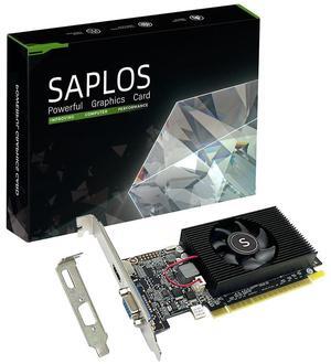 SAPLOS Geforce GT 610 Computer Graphics Card, Video Card, 2G D3 64-bit, HDMI, VGA, PCI Express x16, GPU, Low Profile