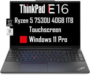 Lenovo ThinkPad E16 Business Laptop (16" FHD+ Touchscreen, AMD Ryzen 5 7530U, 40GB RAM, 1TB SSD, (8-Core Beat i7-1165G7)) Fingerprint, Backlit, FHD Webcam, WiFi 6, Ethernet, Win 11 Pro, Black Lenovo ThinkPad E16 Business Laptop (16" FHD+ Touchscreen, AMD Ryzen 5 7530U, 40GB RAM, 1TB SSD, (8-Core Beat i7-1165G7)) Fingerprint, Backlit, FHD Webcam, WiFi 6, Ethernet, Win 11 Pro, Black
