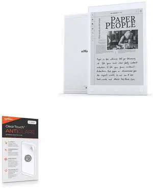 BoxWave Screen Protector Compatible with Remarkable Paper Tablet (1st Gen) - ClearTouch Anti-Glare (2-Pack), Anti-Fingerprint Matte Film Skin