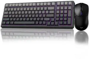 AULA Wireless Keyboard Combo, F99 Pro Mechanical Gaming Keyboard, Hot Swappable, SC580 Wireless Mouse - Black