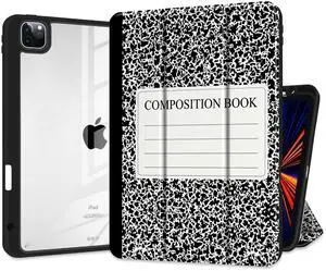 Batianda Case for 13-inch iPad Pro 2024 Case M4 Chip Model A2925 [Built-in Pencil Holder] Shockproof Cover with Clear Transparent Back Shell Soft TPU Bumper,Auto Sleep/Wake, Notebook