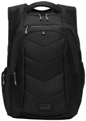 LOLE Laptop Backpack, 17 inch Compatible, Quilted Design with Padded Straps, Bottle Pocket