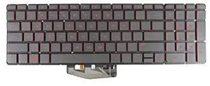 Abakoo New Keyboard Compatible with HP Omen 17-W 15-AX 15-an SG-80750-XBA 835664-001 V150646LS1 9Z.NC8BQ.701 with Backlit Red US