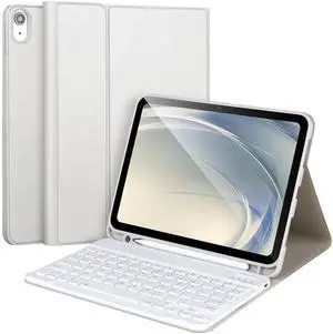 AHYWTAN for iPad 11/10th Generation Case with Keyboard,Detachable Bluetooth Keyboard case for iPad A16 2025 11 inch/10th Gen 2022 10.9'' with Pencil Holder, Square Keycaps,Grey