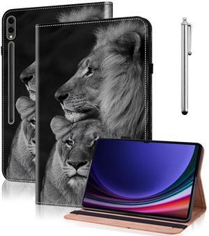ALILANG Case for Samsung Galaxy Tab S10 Ultra 2024/ S9 Ultra 2023/ S8 Ultra 2022 14.6 Inch, Shockproof Folding Stand Cover for Galaxy Tab S10 Ultra/ S9 Ultra/ S8 Ultra Case-Two Lion
