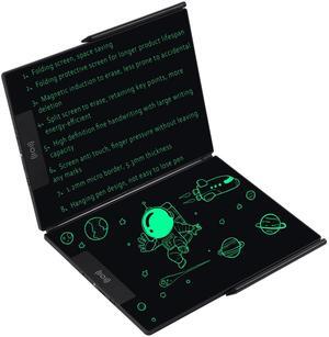 14.3 Inch Foldable LCD Writing Tablet - Rechargeable Digital Notepad for Adults, Dual Screen Reusable Electronic Notebook for Notes, Paperless Ewriter with Pen for Work & Travel