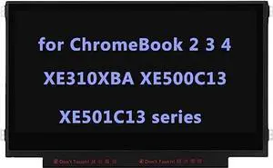 11.6" Screen Replacement for Samsung ChromeBook 2 3 4 XE310XBA XE500C13 XE501C13 XE310XBA-K01US XE500C13-K02US XE500C13-K01US XE500C13-K04US LCD LED Display Panel 30 Pin (Side Brackets Non Touch)