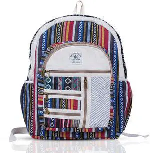 AUNERCART Hemp Backpack Traveling Laptop Backpack 15.6 Inch Laptop Tab Business Backpacks Himalayan Backpack College Gift Casual Daypack Size 16.8 x 13 x 4.5 Inches