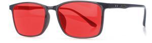 AU CLAIRE Sleep Glasses for 99.9% Blue Green Light Blocking Dual AR Coatings Red Lens for Computer Gaming Screen Reduce Eyestrain (Eclipse (Black Frame))