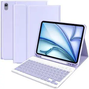 Besky Keyboard Case for iPad Air 11 inch(M2) 2024 & iPads Air 10.9 inch (5th, 4th Generation) - Wireless Detachable Keyboard- Pencil Holder, with Auto Sleep/Wake Function