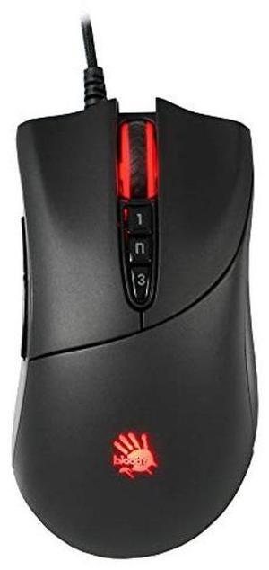 Bloody SP30 Ergonomic Optical Switch Gaming Mouse - Fastest Mouse Switch in Gaming - Enthusiast Grade Sensor - 8 Programmable Buttons - Non-Slip Rubberized Black