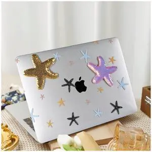 BYCeKe Compatible with MacBook Pro 13 inch Case M2 2024-2016 A2338 M1 A2251 A2289 A2159 A1989 A1708 A1706,for MacBook Pro 13 Cute Case& Keyboard Cover for Mac Pro 13 Cute Print, Starfish