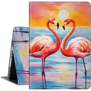 Case for All-New  Kindle Fire HD 10 & 10 Plus 11th Generation 2021 Release 10.1 inch,Slim Folding Stand Cover with Auto Wake/Sleep,Sunset Flamingo