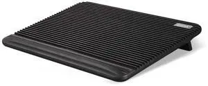 Laptop Cooling Pad, Coolertek USB Powered Laptop Cooler, 2 Blue Silent Big Fans, Height Adjustable Non-Slip Laptop Stand with Dual USB 2.0 Ports, Fits 11-17 Inch Notebook - Black (N2)