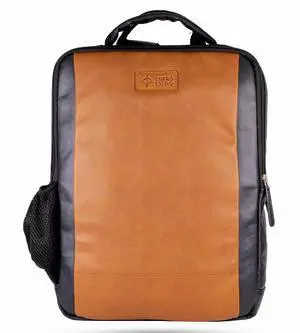 Cuero Estilo Vegan Leather Laptop Backpack - Eco-Friendly, Stylish 12L Backpack with Laptop Sleeve & Trolley Strap - Durable, Lightweight for Work & Travel.