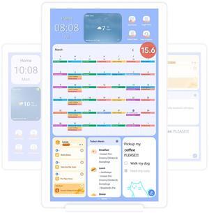 Cozyla 15.6'' Android Tablet Digital Calendar Wall Touch Screen Chore Chart to Do List Notepad Smart Electronic Calendar for Family Meal Planner Support All Google Play Apps w/Stand Wall Mount White