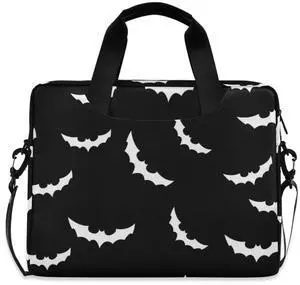 Goth Bats Halloween Laptop Case 15.6 inch Computer Bag Waterproof Laptop Briefcase Laptop Bag for Women & Men