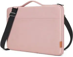 DOMISO 16 inch Laptop Bag Cover Waterproof Shockproof Notebook Protective Sleeve Case Shoulder Bag Cover for 16" Dell/HP Pavilion Envy/ThinkPad IdeaPad/ASUS Vivobook,Pink