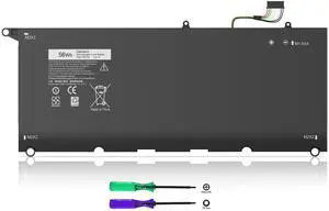 YOBVTBF JD25G Battery 90V7W Battery for Dell XPS 13 9343 9350 P54G JHXPY JHXPY53 5K9CP 05K9CP 090V7W XPS13D-9343-1708 13D-9343-3708 13-9350-D1508G 13-9350-350 13-9350-D1608 13-9350 56WH 7.6V