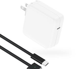 Charger for MacBook Pro 14 16 inch MacBook Air 13 15 inch 2025 2024 2023 2022 2021 M4 M3 M2 M1 Mac, Super Compact Power Adapter, 6.6FT USB C to 3 Braided Cable LED, Original Quality, Space Black