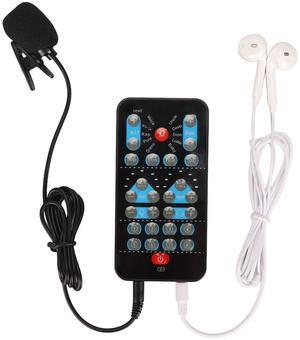 Voice Changer with 10 Sound Changing Modes, Handheld Sound Card Functions, Voice Changer Device Portable Design for Mobile Phone Computer DJs Music Studio Recording