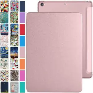 DuraSafe Cases Compatible with iPad 10.5 Inch Air 3rd Gen [ Air 3 2019 ] MV172LL/A MV162LL/A MV152LL/A MUUT2LL/A MUUR2LL/A MUUQ2LL/A Trifold PC Smart PU Leather Protective Hard Back - Rose Gold