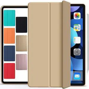 DuraSafe Cases for iPad Air 6th 2024 5th 2022 4th 2020 Gen [Air 4/5 / 6 / Air 11 ] 10.9 11 A2588 A2316 MM6R3LL/A MM6T3LL/A MYHX2LL/A Durable Supportive Magnetic Dual Angle Stand Cover - Gold