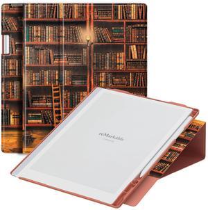 ENET-CASE Case for Remarkable 2 Paper Tablet- Multi-Viewing Adjustable Folding Book Folio Cover - with Built-in Pen Holder - for 10.3" 2020 Released (New Library)