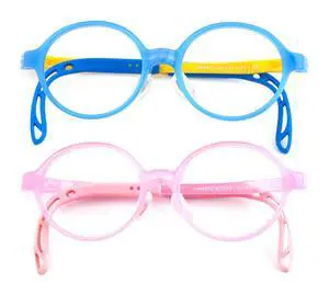 EYEBUDDY Blue Light Glasses for Kids,Blue Light Blocking Glasses for Boys Girls Ages 3-13, 2 Packs Bluelight Glasses Computer, Gaming, Reading