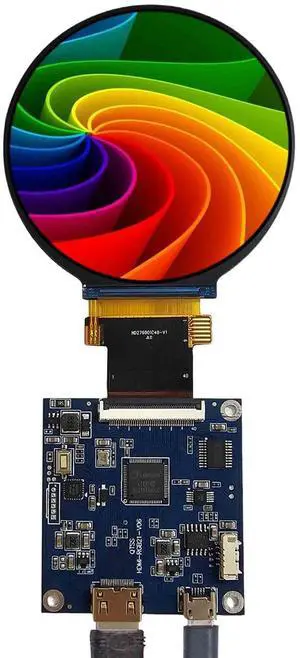 FanyiTek 2.8 inch 480X480 IPS MIPI 330nit Circle LCD Screen and 40 pins Controller Board