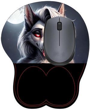fonyell 3D Anime Gaming Mousepad with Wrist Rest Cartoon Desk Mat Soft Silicon Gel Mouse Pad Anti-Slip Office Mat with Wrist Support (loonaa 3)