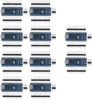 10-Pack Nano 3.0 ATmega328P Controller Boards with Type-C USB and CH340, Compatible with Arduino Nano and CH340 USB Driver