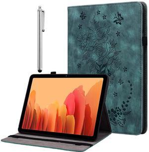 KEFBWAO Case for All-New Fire 7 Tablet (12th Generation, 2022 Release), Multi-Angle Flip PU Leather Cover with Stylus Holder for Fire 7 Tablet Case, Green