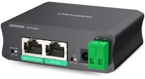 [(Upgraded)]  LINOVISION Industrial Gigabit 30W PoE Splitter with Switchable DC12V/24V Output and Passive PoE Output for Wireless Bridges Like UB Loco5AC, Designed for Cameras and IoT Systems