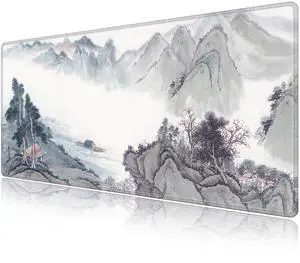 LL-COEUR XXL Landscape Gaming Mouse Pad Computer Keyboard Mat Office Desk Pad (Landscape 1, 39.3" x 19.6" x 0.12")