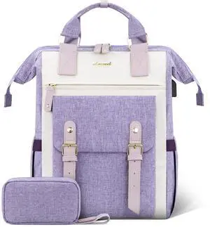 LOVEVOOK Backpack for Women, Teacher Bag Work Travel Backpack, Stylish College Laptop Backpack Purse, Business Computer Laptop Bag Nurse Bags, Casual Daypack, 17 Inch