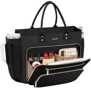 LOVEVOOK Laptop Tote Bag for Women With Large Cup Holder, Work Bags Teacher Nurse Computer Bag, 15.6 Inch Professional Briefcase Business Travel Large Purses Handbag, Diaper Bag With Multi-Pockets