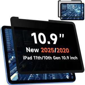 Mamol Upgrade Privacy Screen Protector for iPad 10th generation (2022) / 11th generation (2025), Fully Removable Anti Spy Glare Blue Light Filter, High Sensitive/Bubble Free/Detachable
