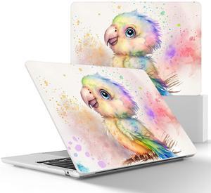 May Chen for MacBook Air M4 M3 M2 13.6 inch Case 2025 2024 2023 2022 Release, Models: A3240 A3113 A2681, Flexible Plastic Case for M4 13.6" Laptop, Hard Shell with Keyboard Cover, Cute Parrot
