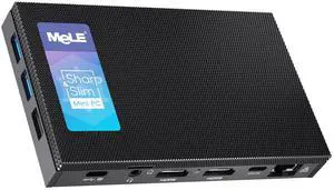 MeLE Quieter4C Fanless Mini PC NO OS 12th Alder Lake N100 (up to 3.4GHz 4C/4T) 8GB LPDDR4x 128GB Micro Desktop Computer, Support 4K Triple Display, Dual HDMI, All-in-One USB-C WiFi 5 BT5.1 Ethernet